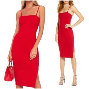 Lulu's Red Midi Dress